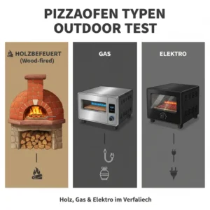 Vergleich verschiedener Pizzaofen-Typen für die Außenküche: Holz, Gas und Elektro im Test.