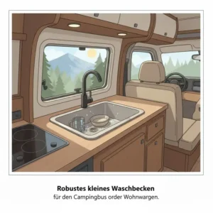 Robustes spülbecken klein camping outdoor für den Campingbus oder Wohnwagen.
