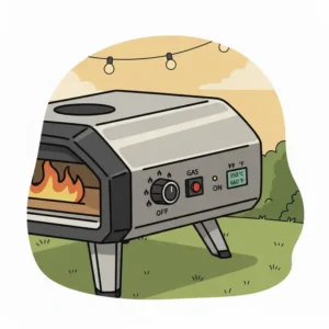 Zubehör wie Pizzaschieber und Gasanschluss für den pizzaofen gas klein garten.