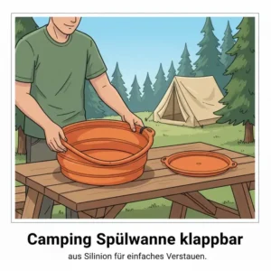 Silikon-spülbecken klein camping outdoor klappbar für einfaches Verstauen.
