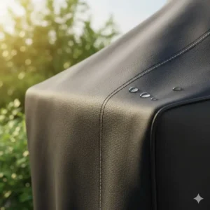 Hochwertiges, dickes Material für die Abdeckhaube Grillstation Robust.