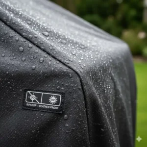 Reißfestes, UV-beständiges Material der Abdeckhaube Außenküche wetterfest schützt vor Umwelteinflüssen.