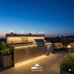 Helligkeit und Farbtemperatur $(\text{Kelvin})$ der led streifen außenküche edelstahl