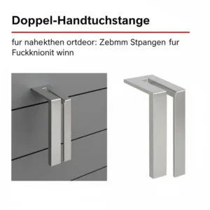 Mehr Funktionalität durch Doppelstange: Praktischen Handtuchhalter Außenküche kaufen.