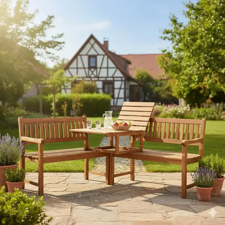 Gartenbank mit Tisch Kombi: 7 Wunderbare Modelle für 2025