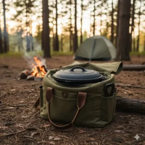 Ein tragbares Dutch oven set outdoor kaufen mit Transporttasche.