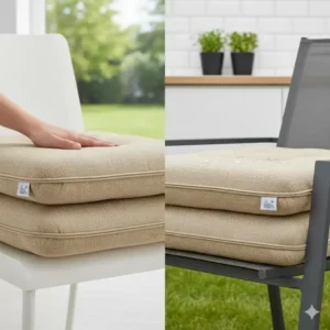 Detailansicht der hochwertigen Polsterung der essgruppe garten küche, die hohen Sitzkomfort garantiert.