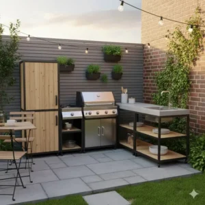 Modulare außenküche ideen klein garten für maximale Flexibilität.