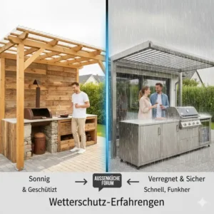 Die besten Lösungen für Wetterschutz laut einer Diskussion im außenküche erfahrungen forum.