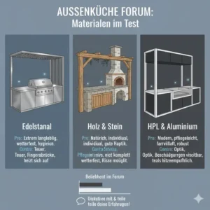 Materialien für die Outdoor-Küche im Testvergleich direkt aus dem außenküche erfahrungen forum.