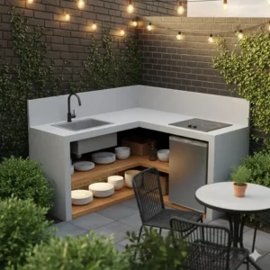 Minimalistisches Design für außenküche ideen klein garten.