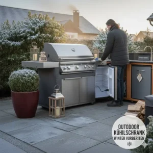 Preparing the outdoor refrigerator for frost with außenküche tipps winterfest machen.