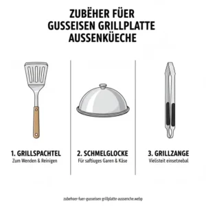 Wichtiges Zubehör passend zur Grillplatte Gusseisen Außenküche.