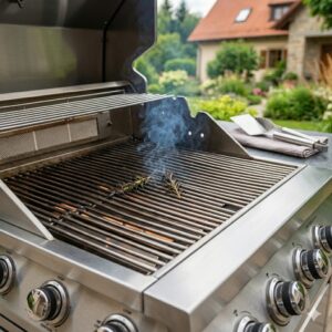 Illustration showing direct and indirect heating zones of the bbq grill für gartenküche profi.
