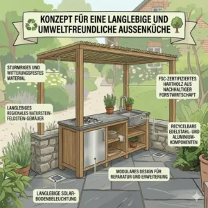 Langlebigkeit und Wetterschutz für die außenküche nachhaltige materialien.