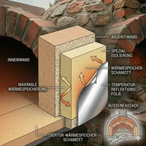 Hochwertige Isolierung am pizzaofen für brot backen outdoor speichert die Wärme über Stunden.