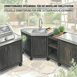 Spülmodul-Erweiterung für die grillstation modular erweiterbar Serie.