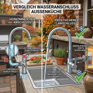 Skizze zur Ermittlung der Wandstärke für einen frostsicheren wasseranschluss außenküche ohne frost.