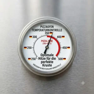 Comparison illustration of different types, including a pizzaofen mit thermometer integriert.