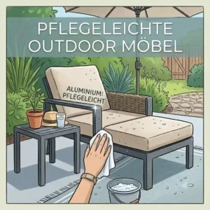 Cleaning outdoor möbel pflegeleicht aluminum frame using a soft damp cloth