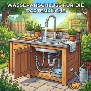 Detaillierte Planungsübersicht für eine erfolgreiche wasserinstallation außenküche diy inklusive aller Leitungswege.